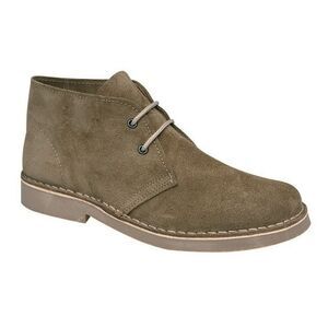 Roamers Mens Real Suede Round Toe Unlined Casual Desert Ankle Boots /Shoes / Kha